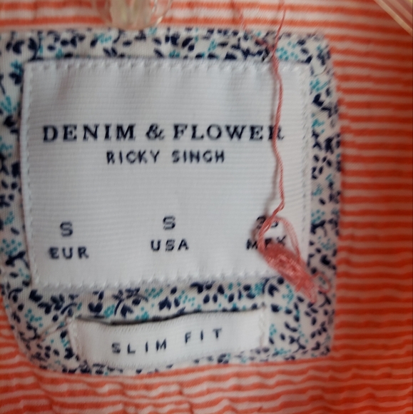 Ricky Singh Men's Small Shirt Slim Fit Striped - Picture 4 of 13